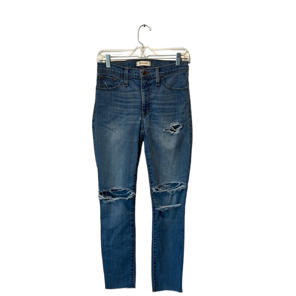 MADEWELL 9” high rise skinny jeans, distressed women’s size 27